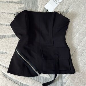 Zara Black Corset Top